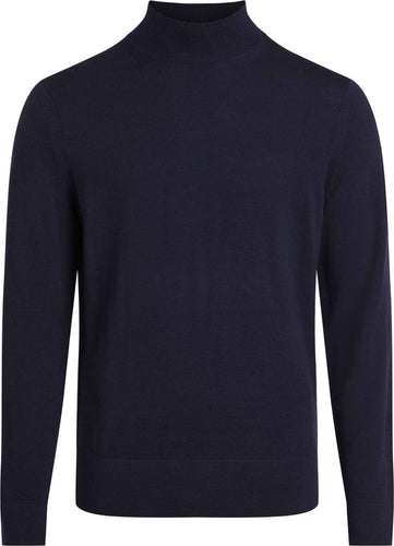 Calvin Klein MERINO RWS MOCK NECK SWEATER Night sky - Supermen.dk