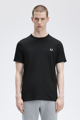 Fred Perry M3519 Ringer T-Shirt Black - Supermen.dk