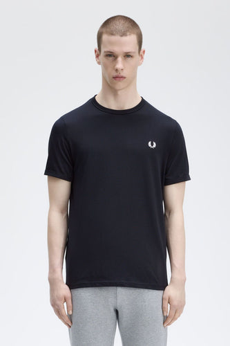 Fred Perry M3519 Ringer T-Shirt Navy - Supermen.dk