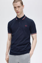 Indlæs billede til gallerivisning Fred Perry M3600 Navy / Snow White / Burnt Red - Supermen.dk
