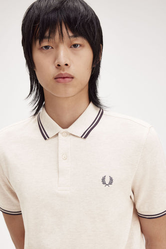 Fred Perry M3600 Porridge Marl / Anchor Grey / Anchor Grey - Supermen.dk